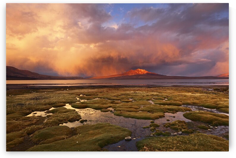 Spectacular Sunset over Lauca National Park Chile by Magical Andes Photography