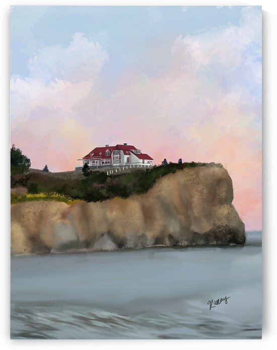 La maison au toit rouge de Perce by KaRay Illustrations