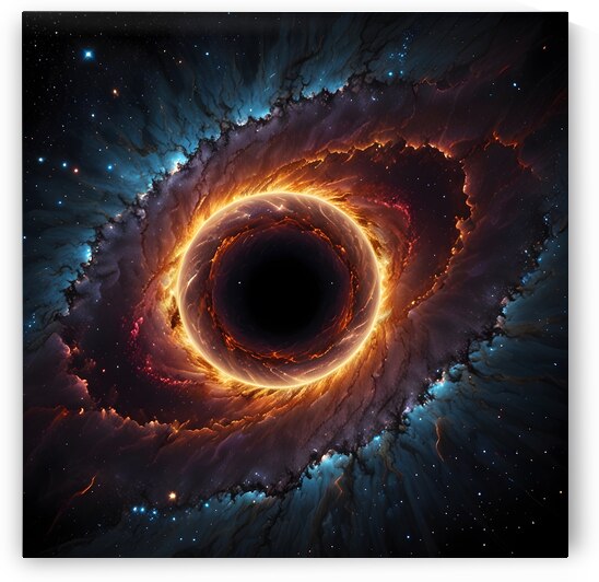 Eclipse of Infinity: Cosmic Black Hole Art by Aymen KM