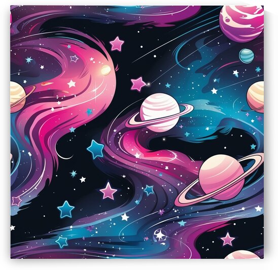  Galaxy and Stars Design  by abdellah MEGRINI