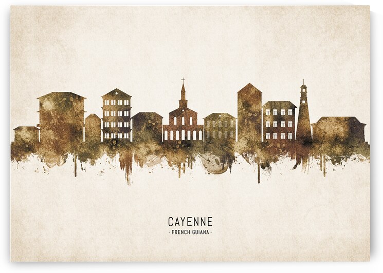 Cayenne French Guiana Cityscape Vintage by Towseef Dar