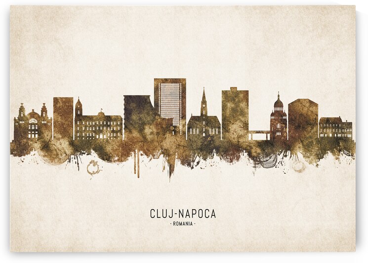Cluj-Napoca Romania Cityscape Vintage by Towseef Dar