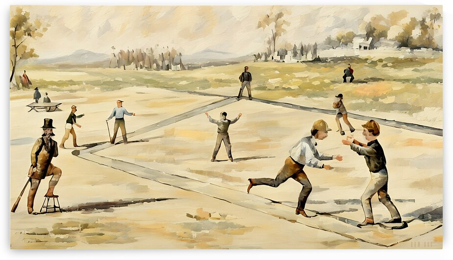 1850s Baseball Art by Row One Brand