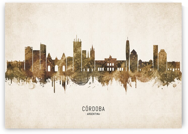 Cordoba Argentina Cityscape Vintage by Towseef Dar