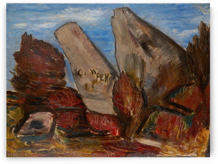 1934 Cape Cod Art: Whale’s Jaw Dogtown Common  by Row One Brand