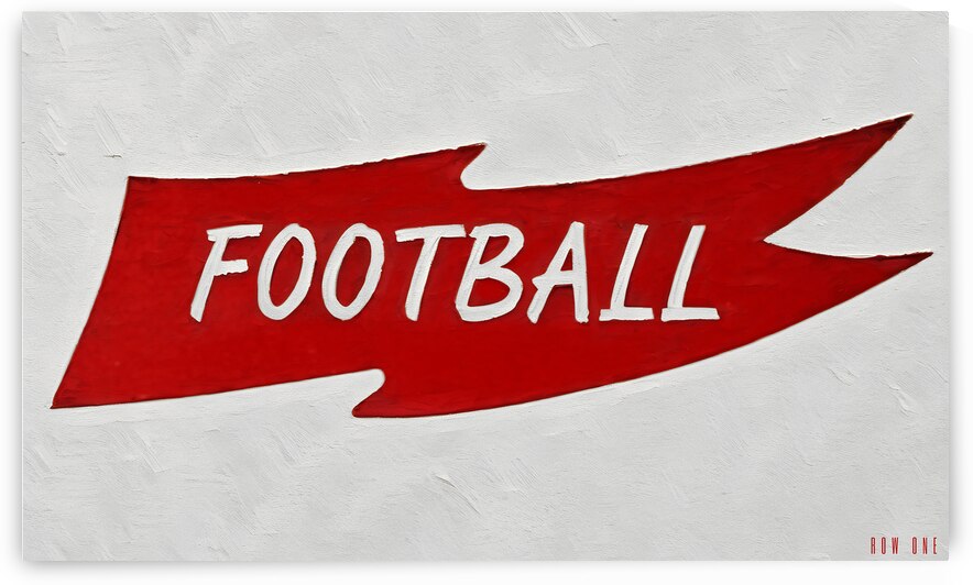 1950s football art pennant 1 by Row One Brand