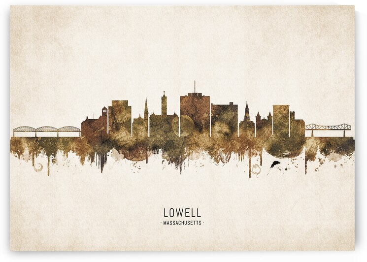 Lowell Massachusetts Cityscape Vintage by Towseef Dar