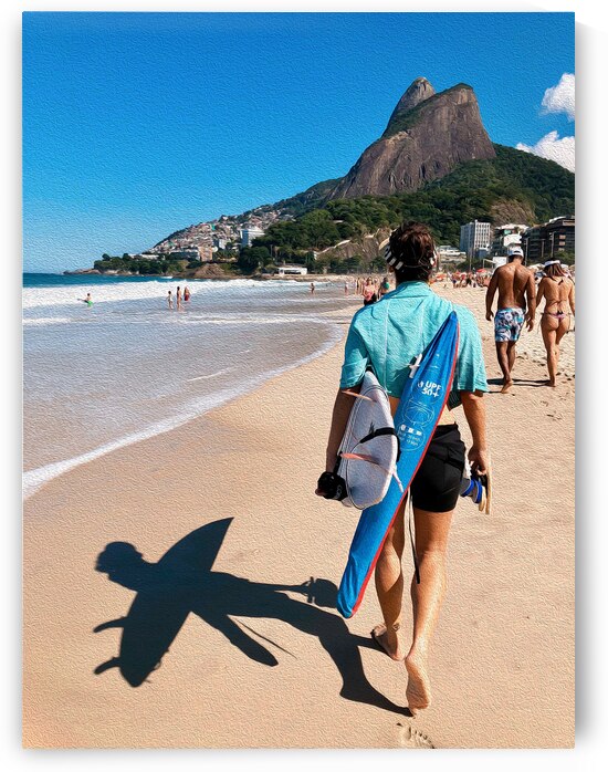 people on brasilian beach by Chaaya Moghrabi