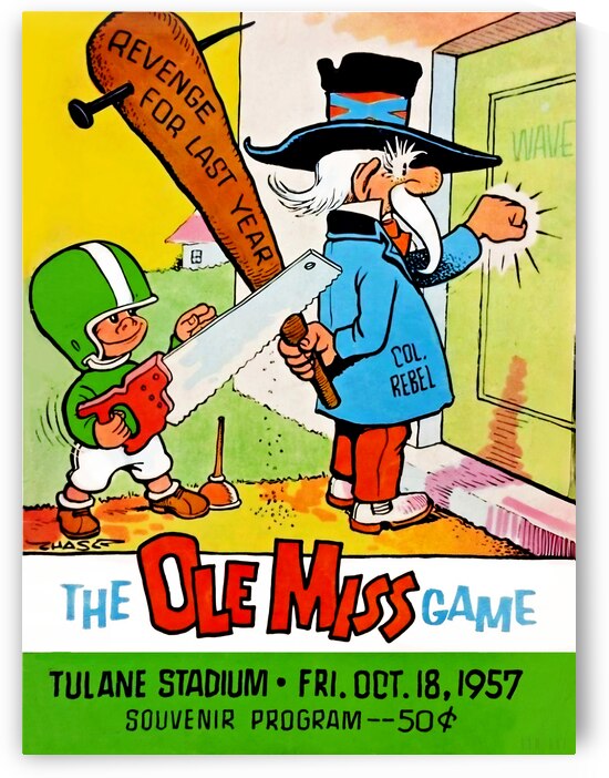 1957 Ole Miss vs. Tulane by Row One Brand