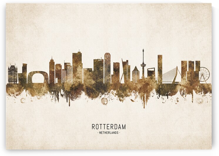 Rotterdam Netherlands Cityscape Vintage by Towseef Dar