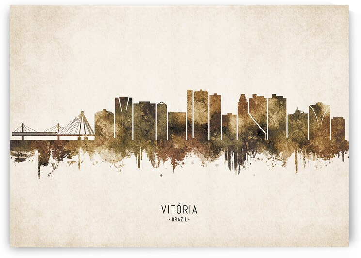 Vitoria Brazil Cityscape Vintage by Towseef Dar