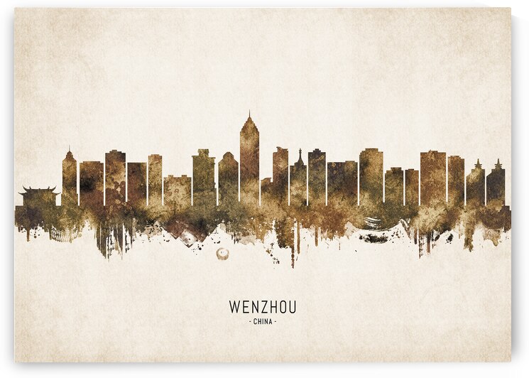 Wenzhou China Cityscape Vintage by Towseef Dar