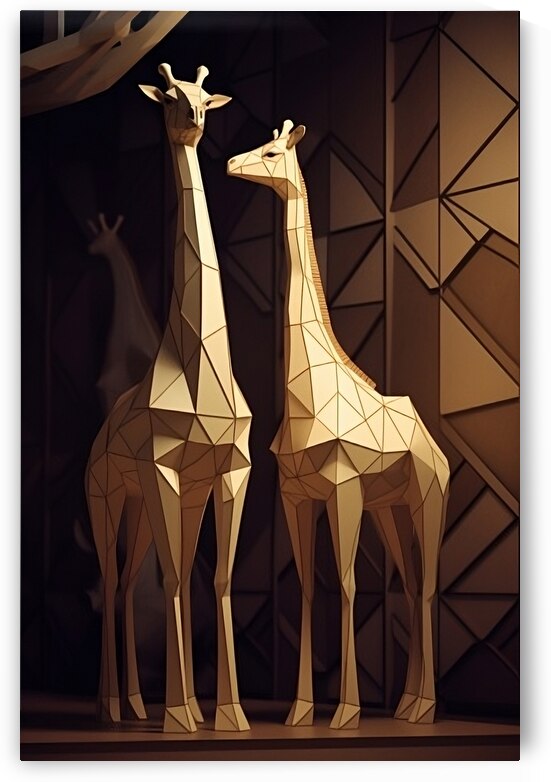 Giraffe Low Poly Art Digital Prints & Wall Decor  by bytecreative
