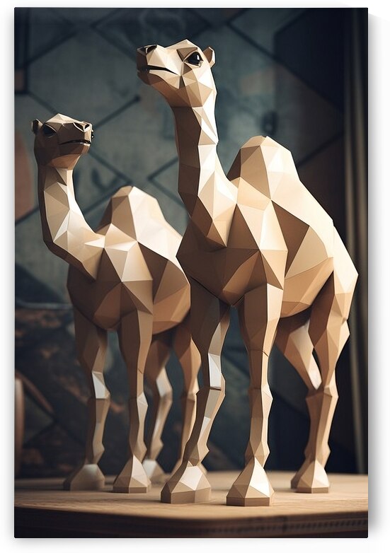 Camel Low Poly Art Digital Prints & Wall Decor . by bytecreative