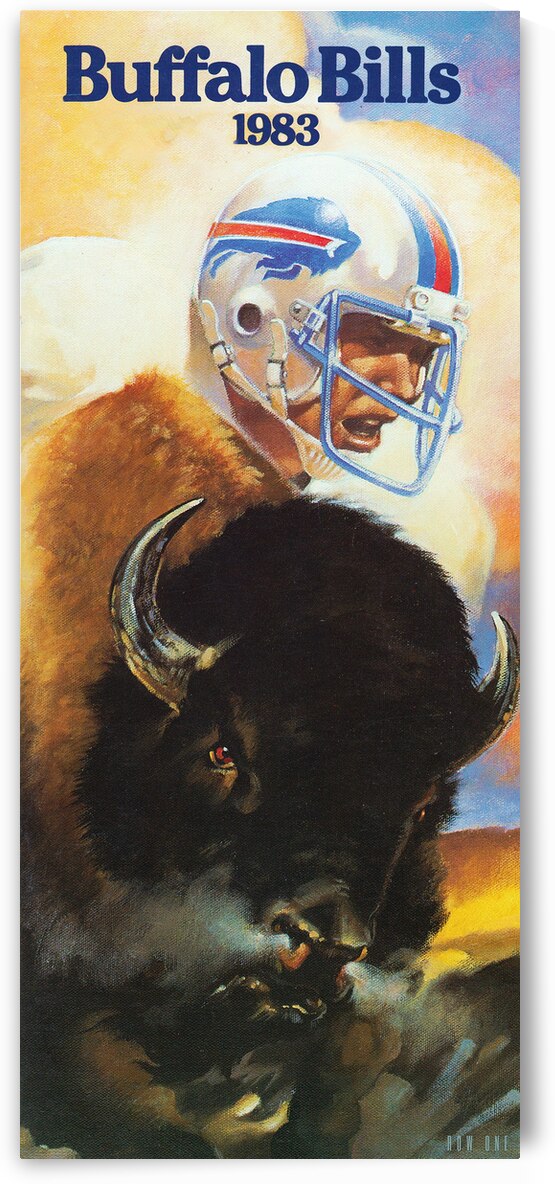 2024 Labor Day Sale Buffalo Bills Throwback Art 1983  by Row One Brand