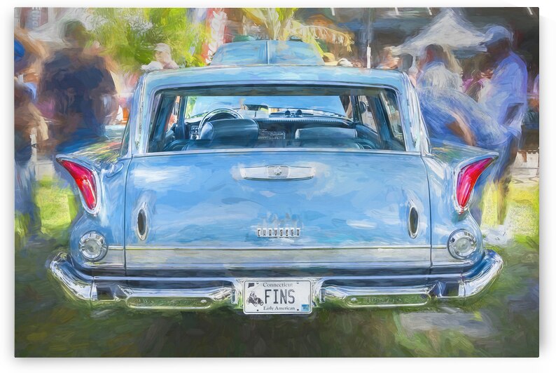 1961 Blue Chrysler Town And Country New Yorker Hardtop Wagon X1 2 by Rich Franco