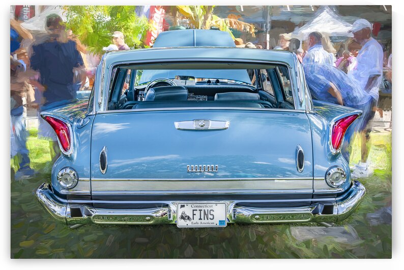1961 Blue Chrysler Town And Country New Yorker Hardtop Wagon X1 5 by Rich Franco