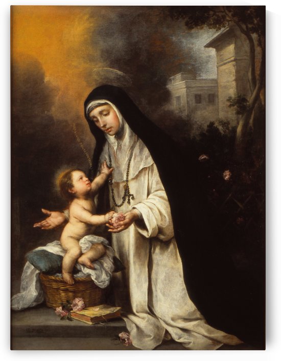 Saint Rose by Bartolome Esteban Murillo