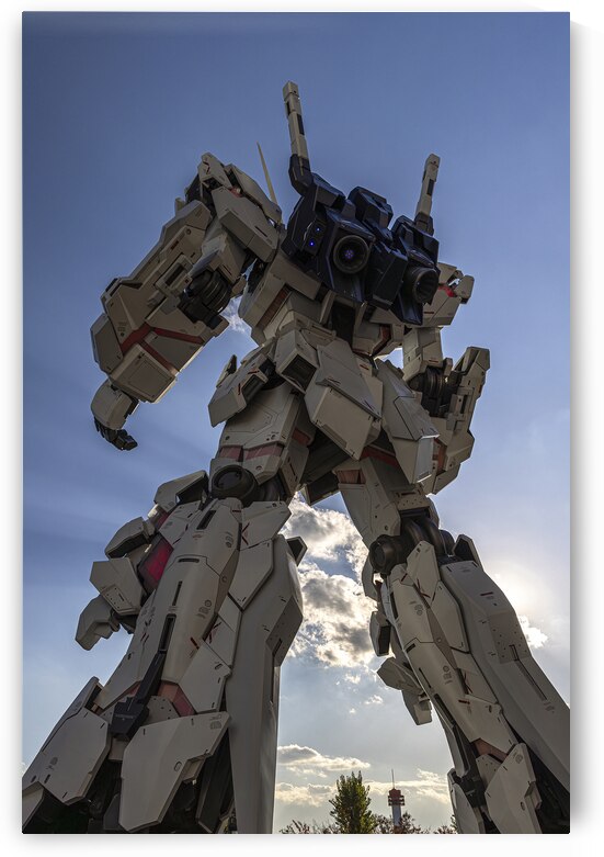 Giant robot standing with blue sky  by Gualtiero Boffi