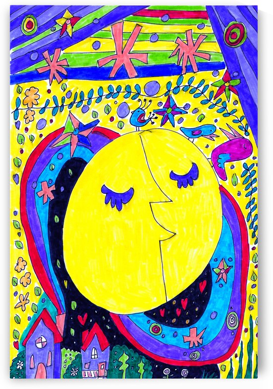 Abstract Doodle Moon by Catriona Roberts Nature Photography and Designs