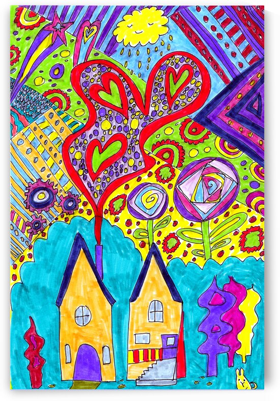 Abstract Doodle Happiness by Catriona Roberts Nature Photography and Designs