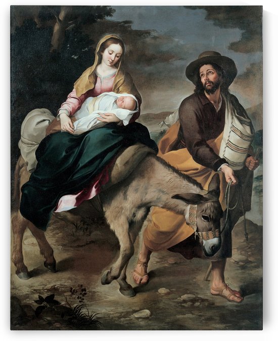 The flight into Egypt by Bartolome Esteban Murillo