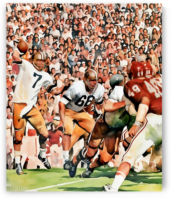1971 Colorado vs. Oklahoma Football Art by Row One Brand
