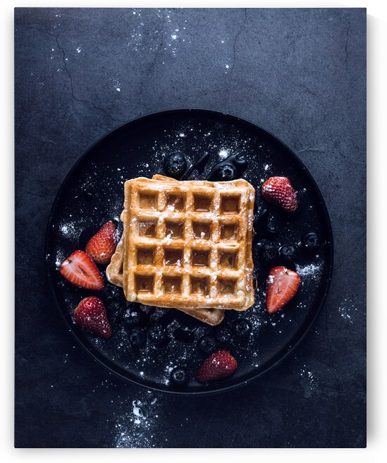 Square Waffles And Strawberries by One Simple Gallery