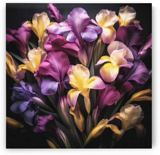 Colourful Irises in Full Bloom by Thea Menagh