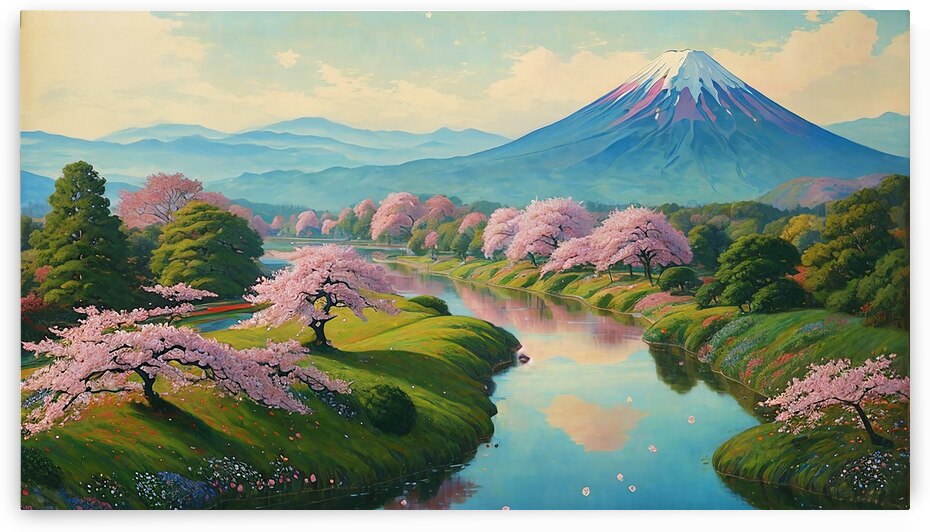 Spring Whisper at Fuji’s Feet by Samurai Klimt