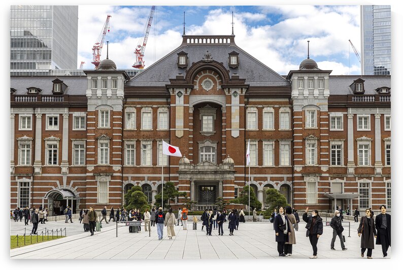 Tourists walking in front of tokyo station marunouchi  by Gualtiero Boffi