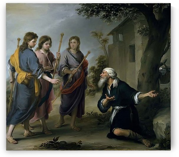 Abraham and the three angels by Bartolome Esteban Murillo