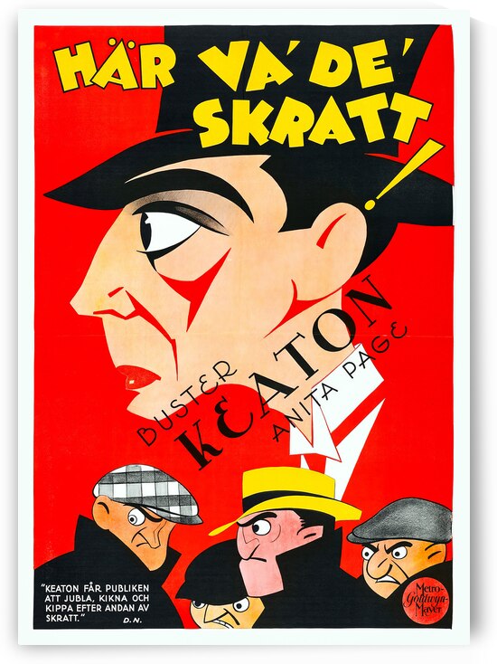 Here Comes the Laughs  Buster Keaton by Vintage Poster Prints