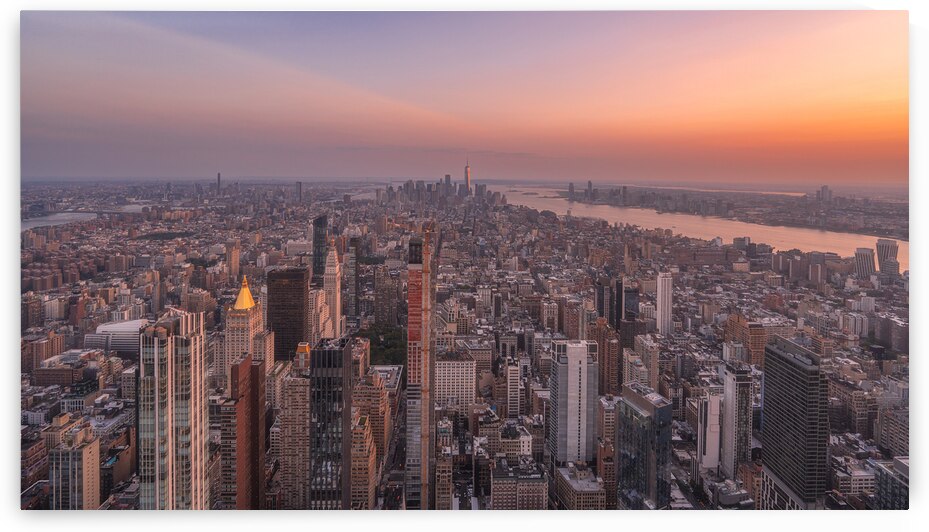 Lower Manhattan Sunset | Empire State Building View of NYC Skyline by Dutch Photographer