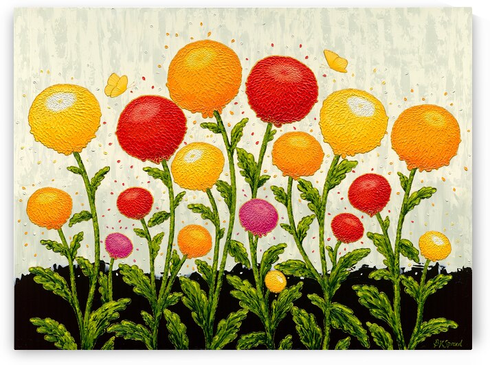 Chrysanthemums by Barbara K Spraul