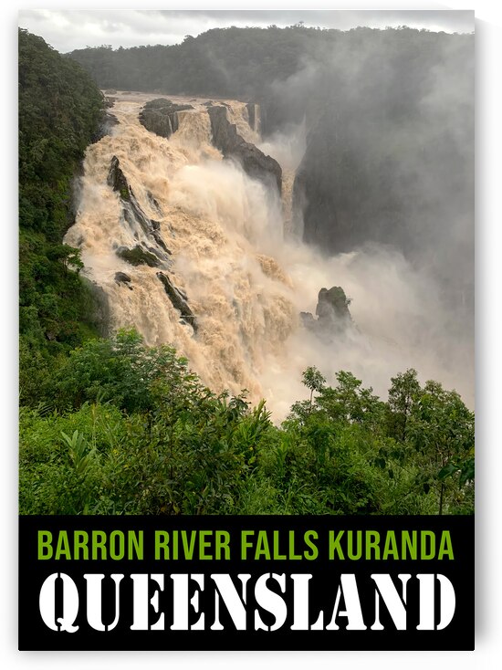 Barron Falls Queensland Australia  by Vintage Poster Prints