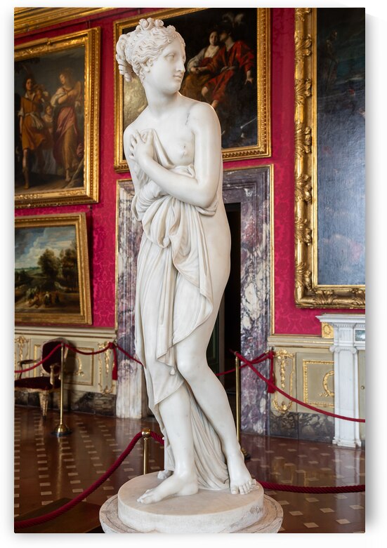 Venus statue by scultor Antonio Canova. White marble classic fe by Paolo Modena