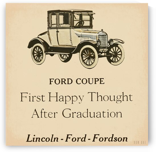 early 1900s ford car ad by Row One Brand
