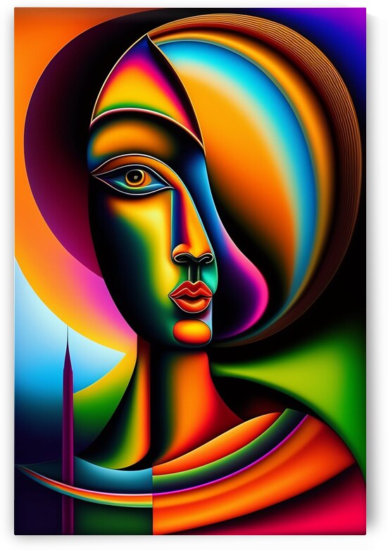 Abstract drawing of a sad woman1 by Modern art