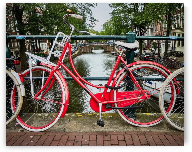 Red Bike Amsterdam by Malcolm Cutchin Photography