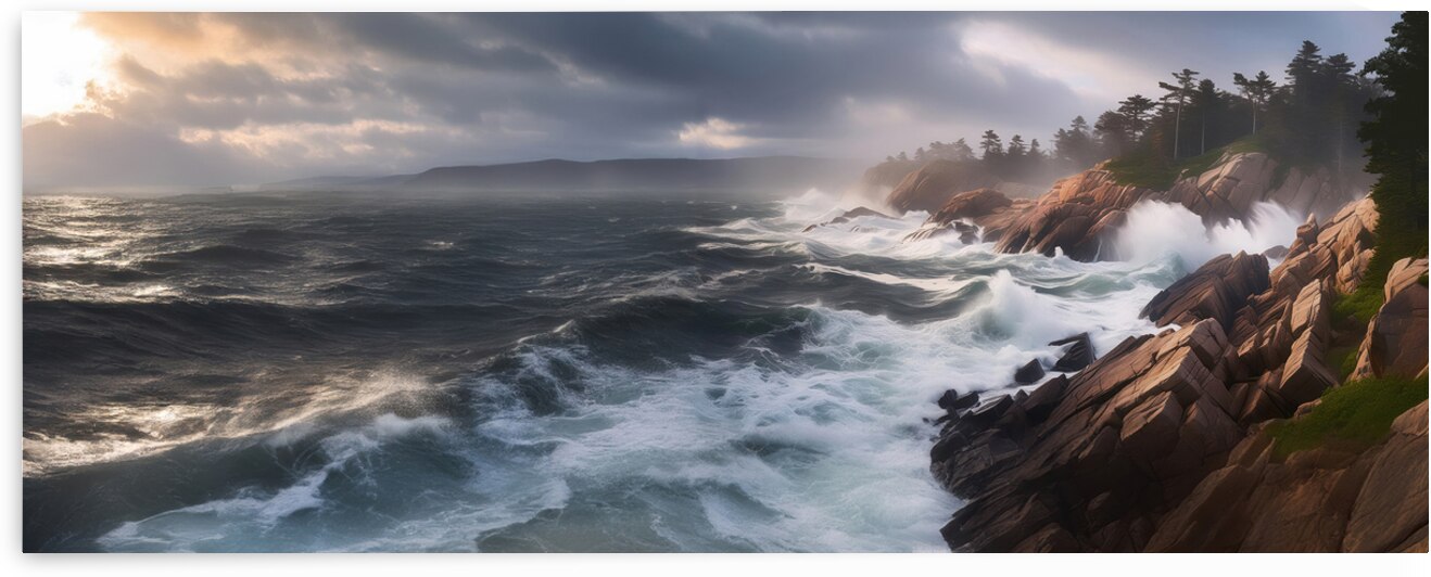 Atlantic Storm Off The Maine Coast by Frank Wilson