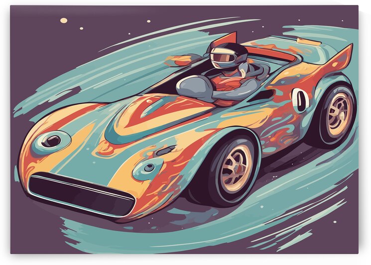 Retro Race Car Illustration by Retro Style
