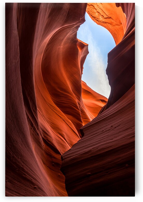 Antelope Canyon view towards the Sky by Andreas Wonisch
