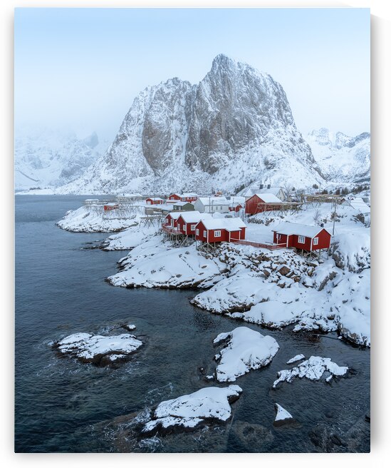 Loften Islands View in Winter by Andreas Wonisch