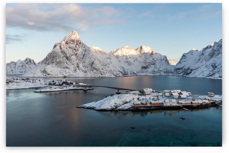 Reine in Loften Islands at Sunrise by Andreas Wonisch