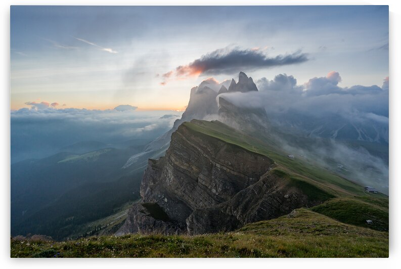 Seceda mountains at Sunrise by Andreas Wonisch