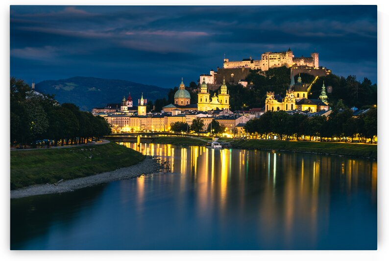Salzburg at Night by Andreas Wonisch