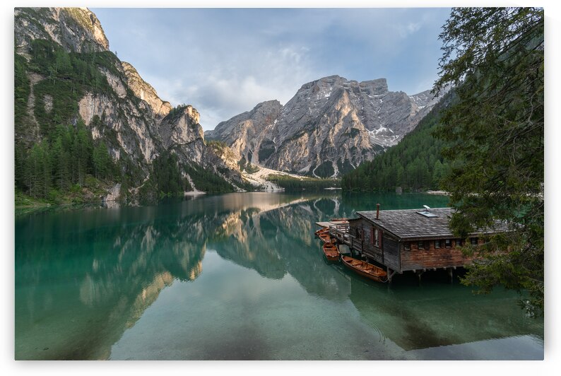 Scenic Lake in the Dolomites by Andreas Wonisch