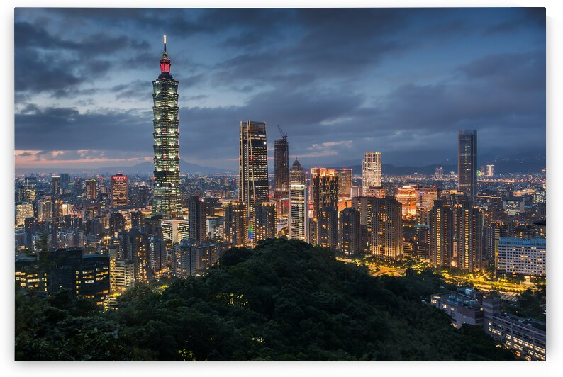 Taipei Skyline at Night by Andreas Wonisch