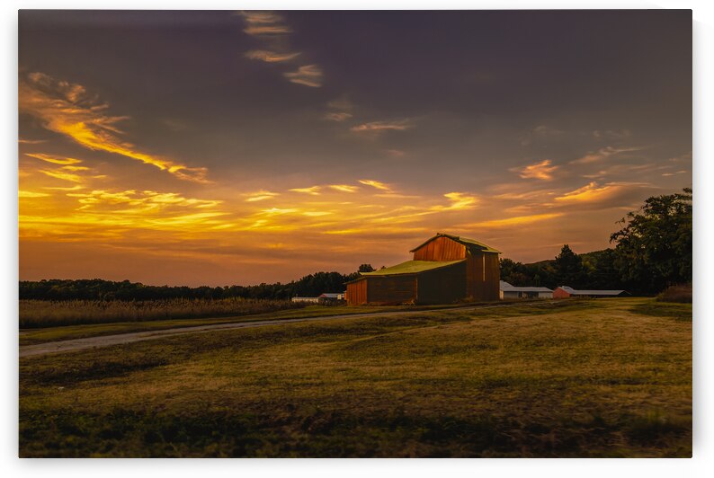 Central Virginia Tobacco Barn at Sunset by Norma Brandsberg Photography